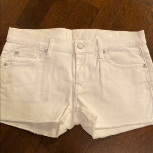 7 for all mankind white jean shorts. Size 25.